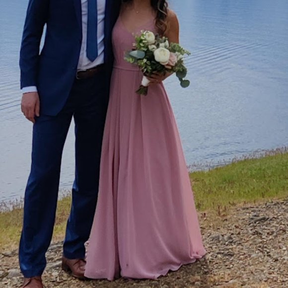 Azazie Everest bridesmaid dress dusty rose - Picture 3 of 6